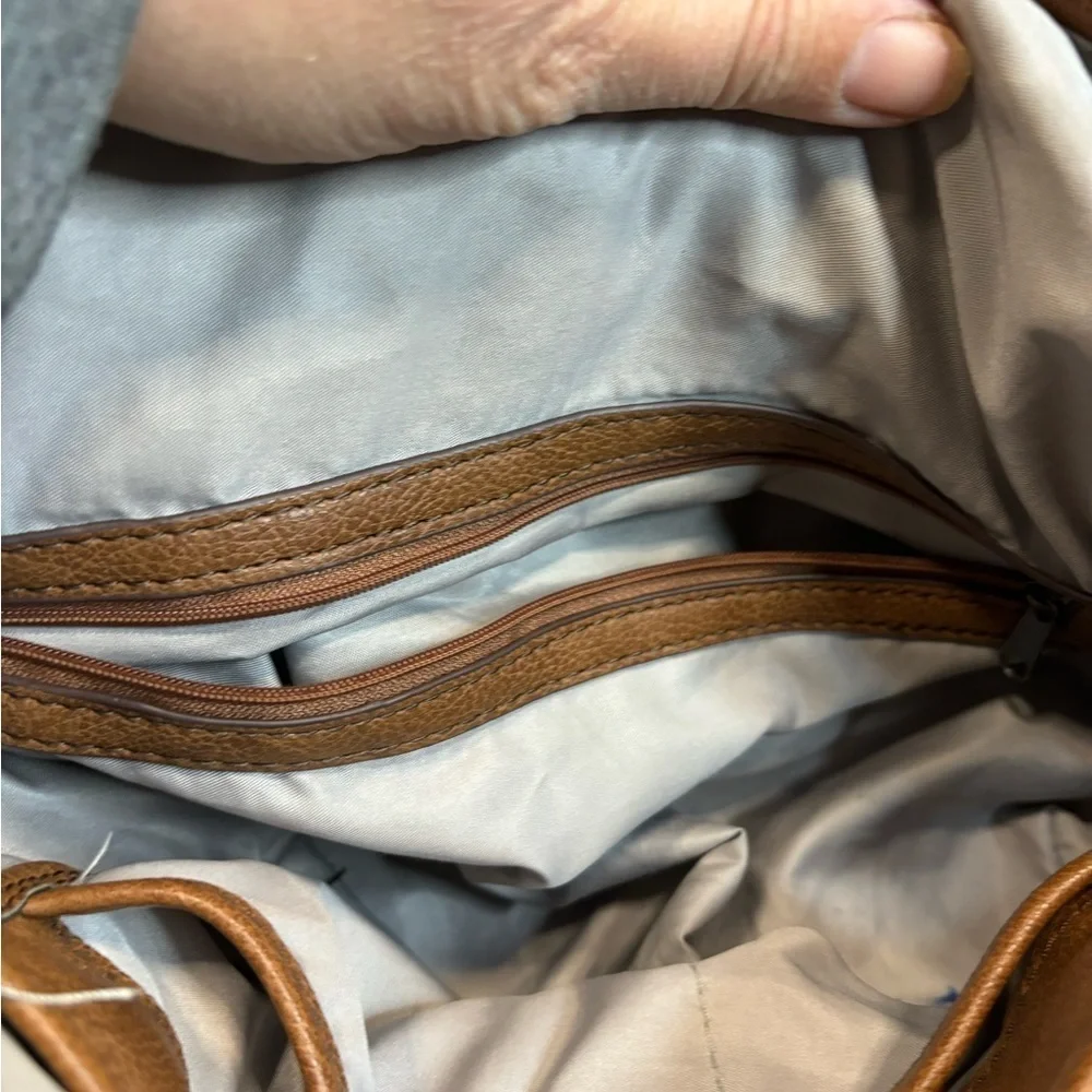 Clark tan satchel purse